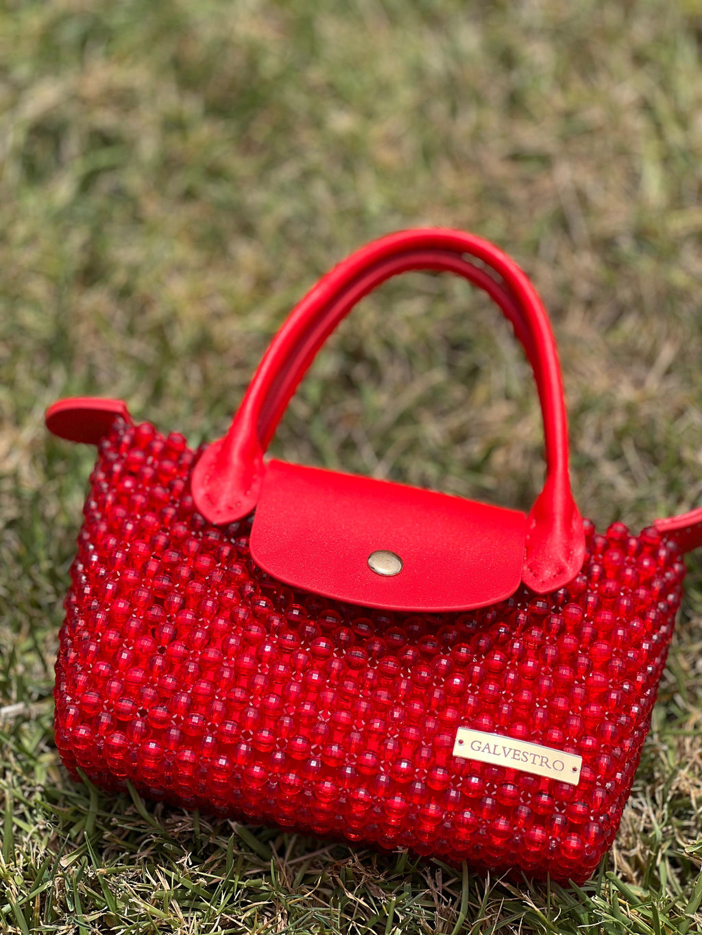 GALVESTRO | Ruby Red Tote Pearls