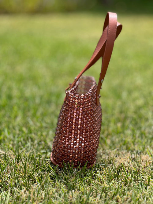 GALVESTRO | Amber Brown Pearlescent Beads