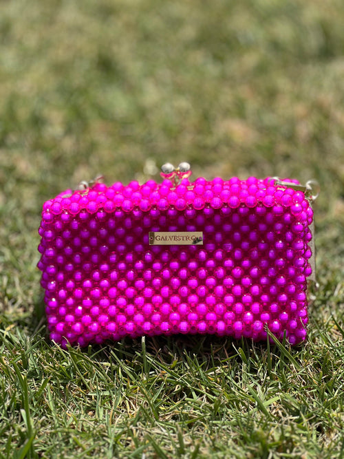 GALVESTRO | Fuchsia Beaded Clutch